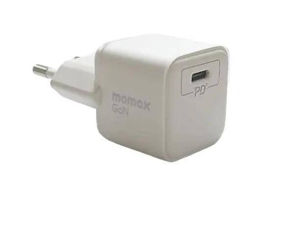 Momax Oneplug 30W Gan Mini Usb- C Charger (Um26Eu) Fast Charging (White)