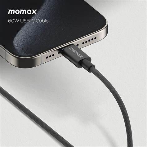 كابل MOMAX ELITE USB-C (DC30)، أسود