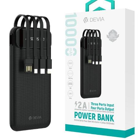 Devia Power Bank, 10000Mah, Black