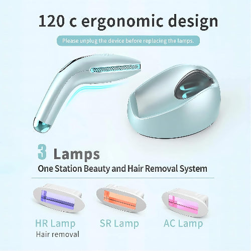 DEESS IPL Hair Removal Device Unisex: for both men and women, 0.9s/flash with smart automatic