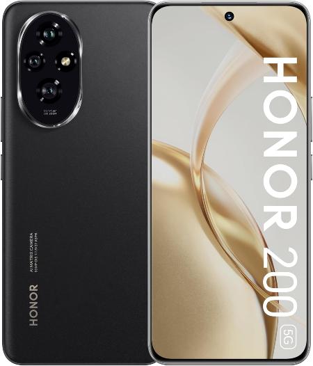 هاتف Honor 200 إصدار مفتوح بشريحتيْن وشاحن GB، ذاكرة 12 جيجابايت و512 جيجابايت، لون أسود