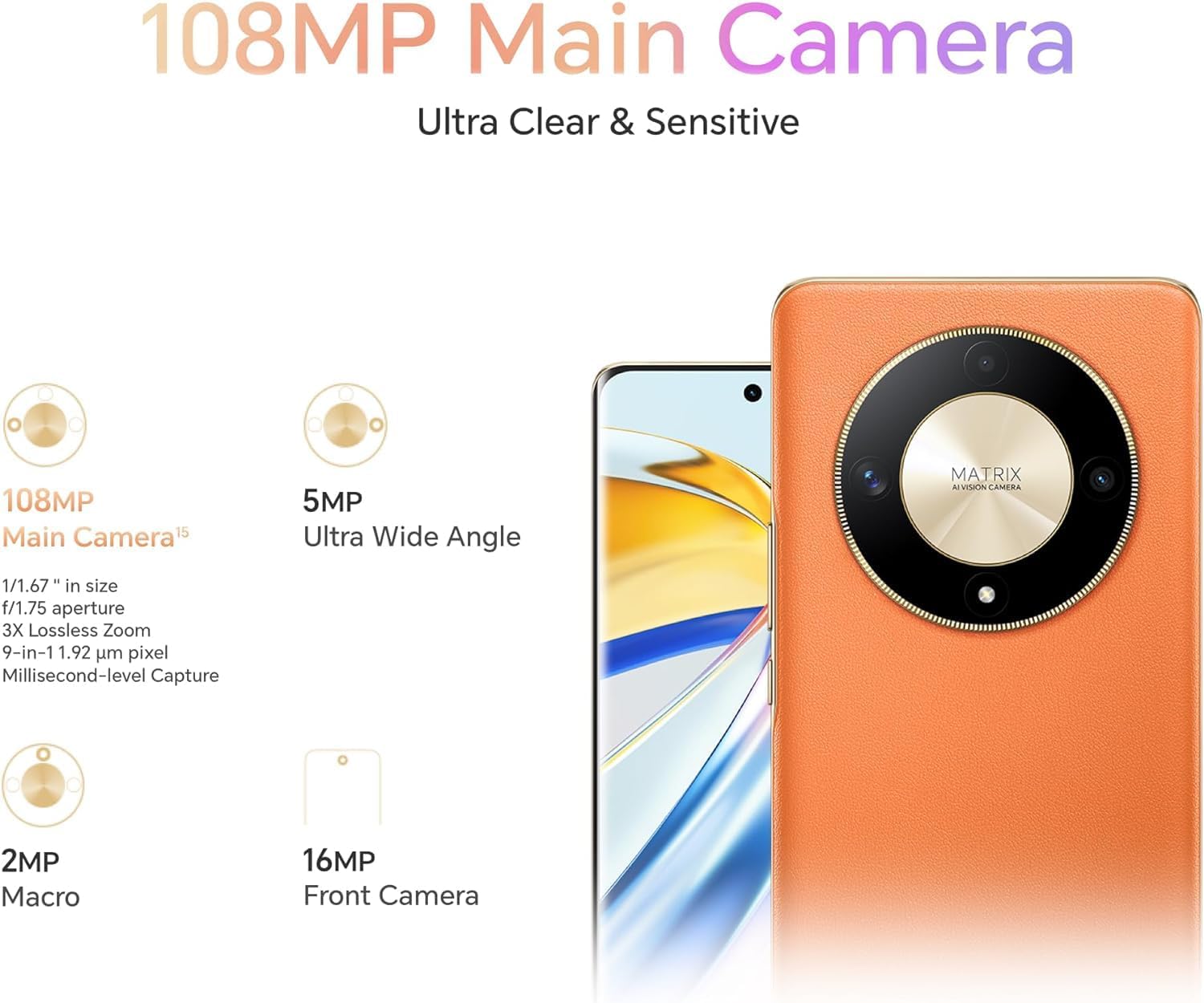 Honor X9b 5G, 12GB & 256GB, 6.7Inch, Dual Card Open Market Ver. EU Charger, Sunrise Orange