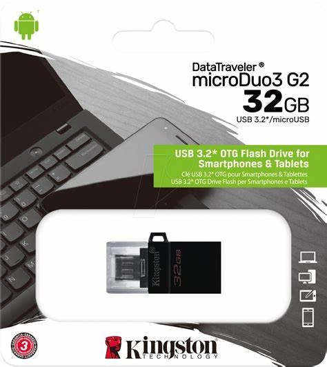 DTDUO3G2/32GB DT MicroDuo 3 Gen2 + microUSB (Android/OTG) microUSB / Black / 32GB