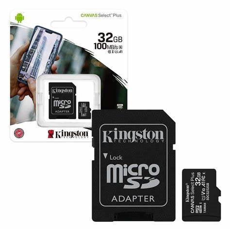 SDCS2/32GB/KINGSTONE 275 - microSD Card CL10 (Commodity)/32GB DataTraveler / Black / 32GB