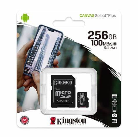 SDCS2/256GB/KINGSTONE 256G micSD Select Pls 100 DataTraveler / Black / 256GB