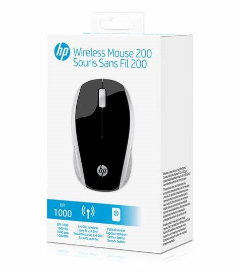 2HU84AA /HP 200  Pk Silver Wireless Mouse MOUSE / Black / WIRELESS