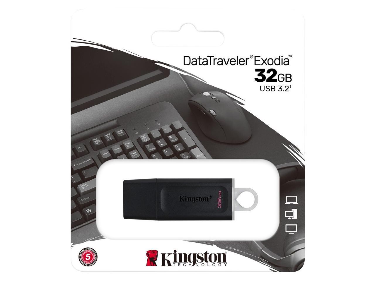 Kingston 32Gb Usb3.2 Gen 1 Datatraveler Exodia (Black + White)