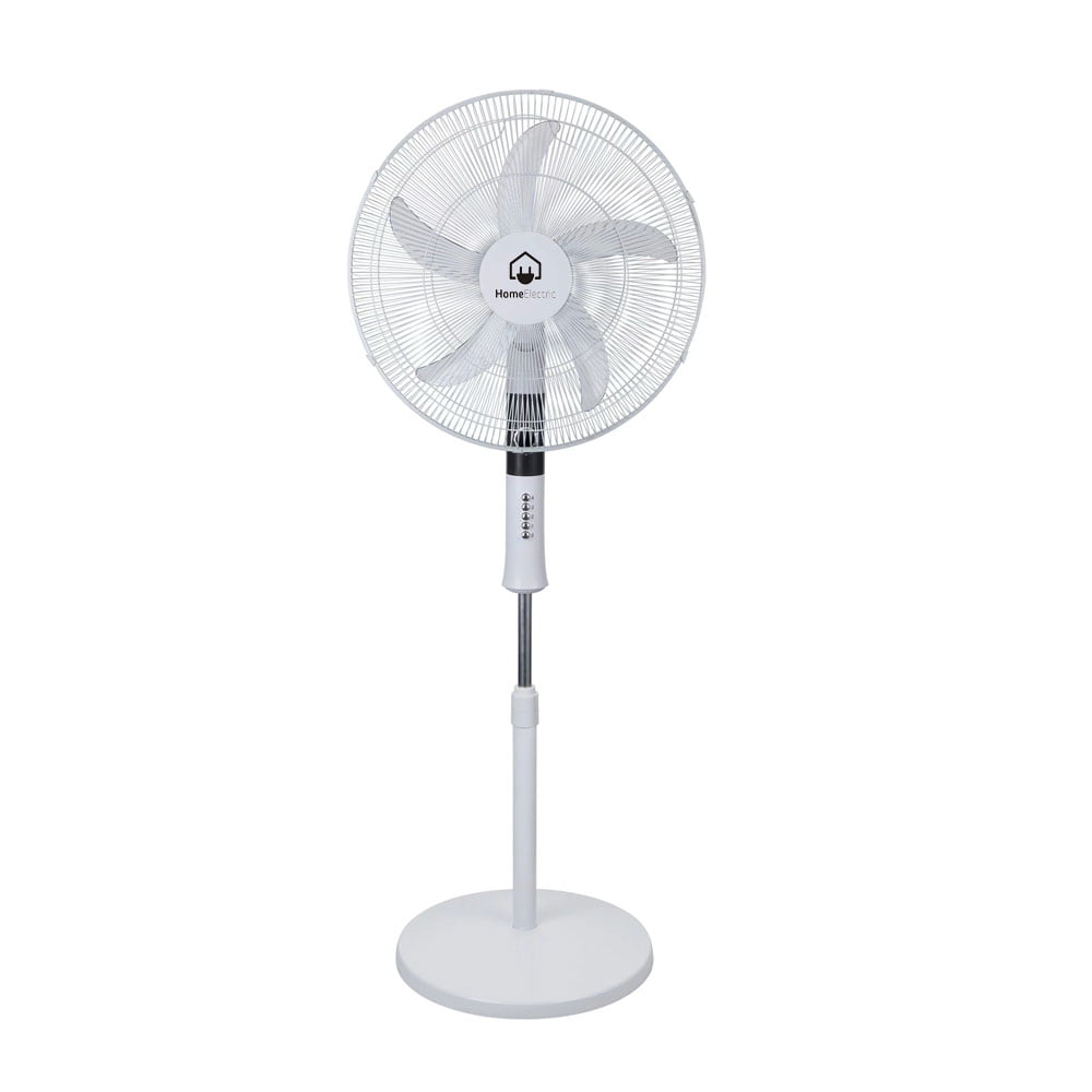 Home Electric Stand Fan, Super Strong, 20Inch, 75Watts, White
