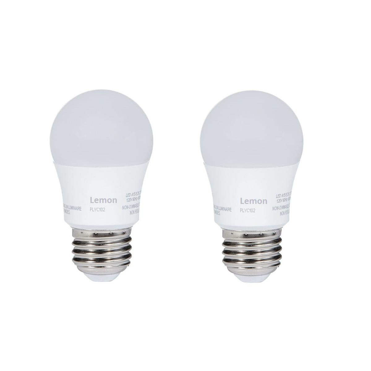 Bundle E- Lemon Led Bulb, 2PCS, 5Watts, White Bundle E- Lemon Led Bulb, 2PCS, 5Watts, White