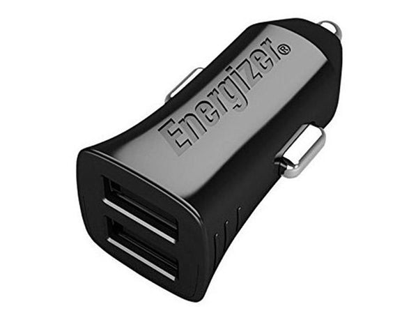 DCA2BHBK3/ENERGIZER CAR ADAPTER 2.4A 2USB BLACK Adapter / Black / N/A
