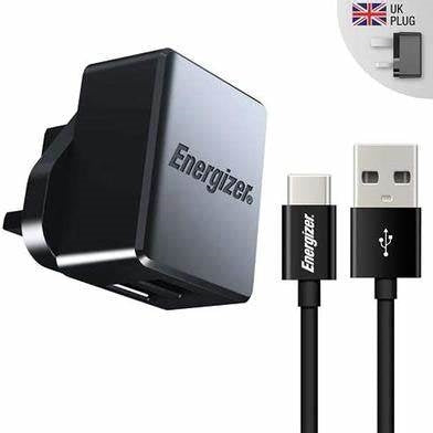 ACW2CEUUMC3/ENERGIZER WALL CHARGER 3.4A 2USB +MICRO CHARGER / Black / N/A