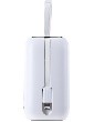 JR-L012-white/Joyroom JR-L012 mini powerbank 10000mAh  22.5W with 2 built-in USB C and Lightning cab Power Bank / White / N/A