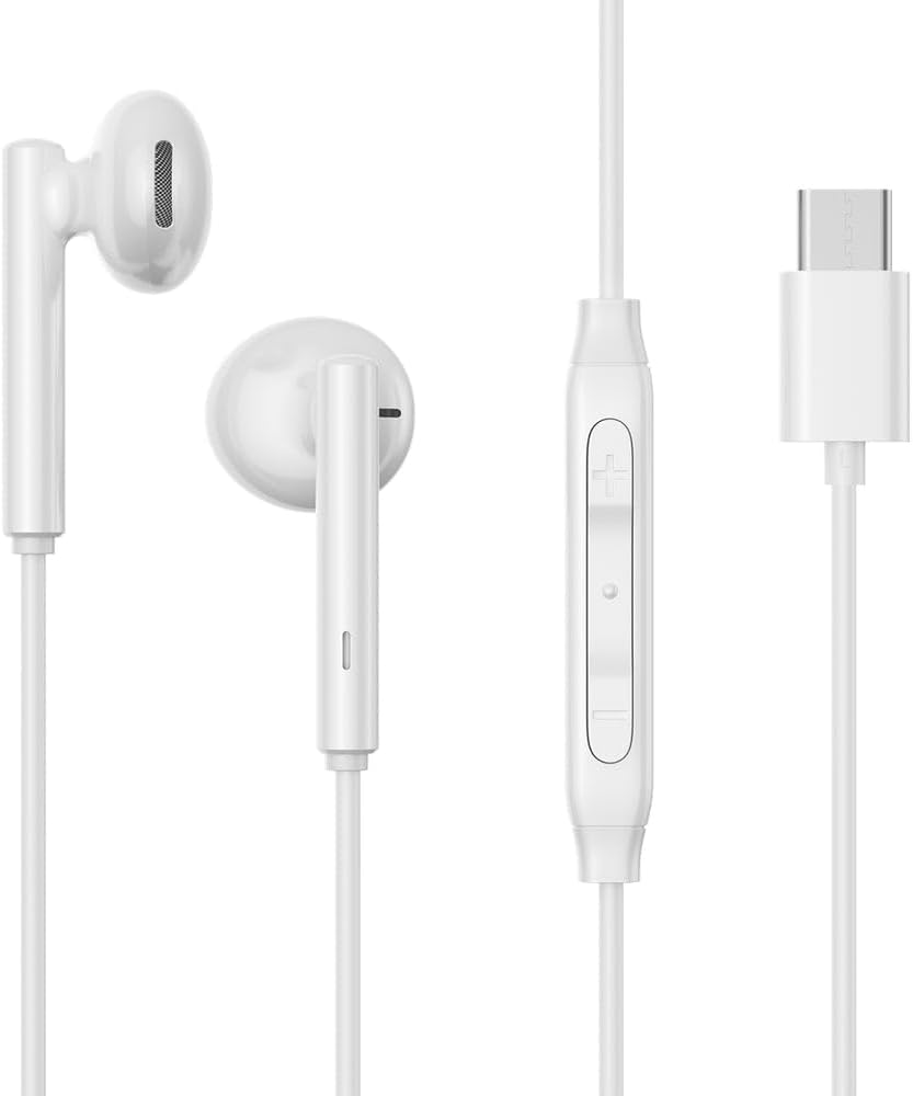 Joyroom Type-C Wired Earphones, White