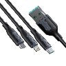 S-1T3018A15/JOYROOM USB Cable 3in1 Type C / Lightning / Micro 3.5A  LENGTH 1.2CM Cable / Black / N/A