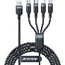 S-1T4018A18/JOYROOM A18 3.5A USB to L+Dual USB-C/Type-C+Micro USB 4 in 1 Data Cable, Length: 1.2m(Bl Type-C / Black / N/A