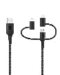 RP-CB1033/RAVPower 3 in 1 cable Black Global Version A To Micro+type C+lightning Cable / Black / N/A