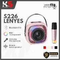 Lenyes S226 Ktv Rgb Led Light Wireless Speaker + Microphone Karaoke Bluetooth 5.3 Mini Portable