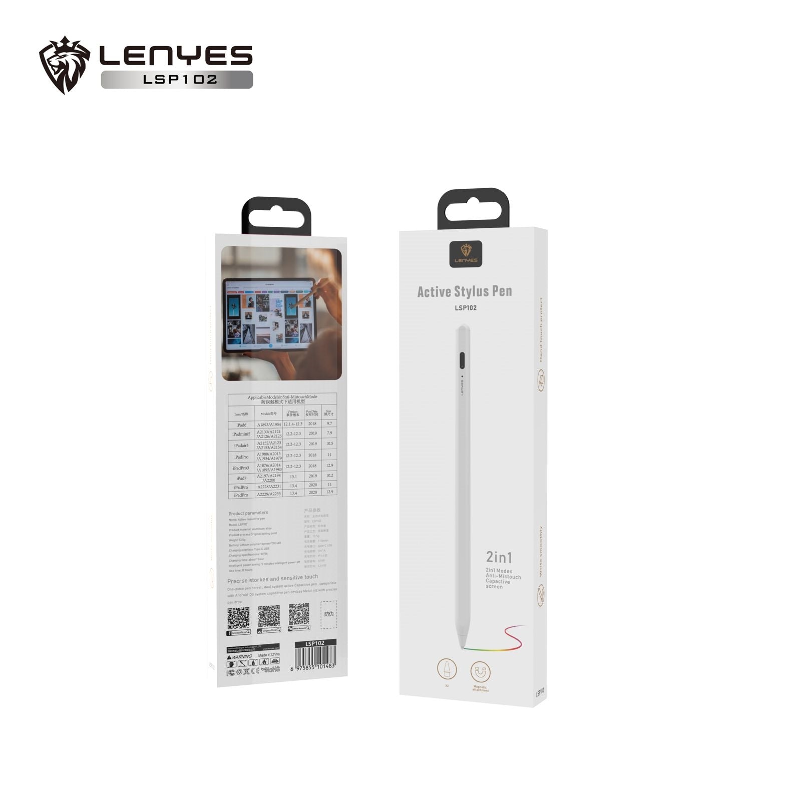 Lenyes Lsp102 Active Stylus Pen 2 In 1