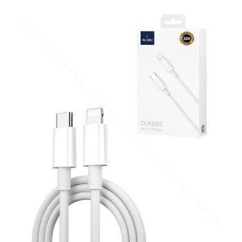 WI-C008 /WIWU CLASSIC 30W TYPE-C TO LIGHTNING CHARGING CABLE 1.2M - WHITE 1.2 METER