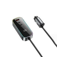 Wiwu 120W Pd+Qc Kirsite Extend Fast Car Charger Multi-Port - Black