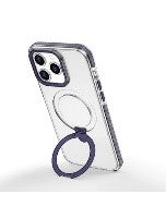 JKK-015 6.7/WIWU MAGNETIC PHONE CASE WITH STAND FOR IPHONE 15 PRO MAX 6.7''- PURPLE PURPLE