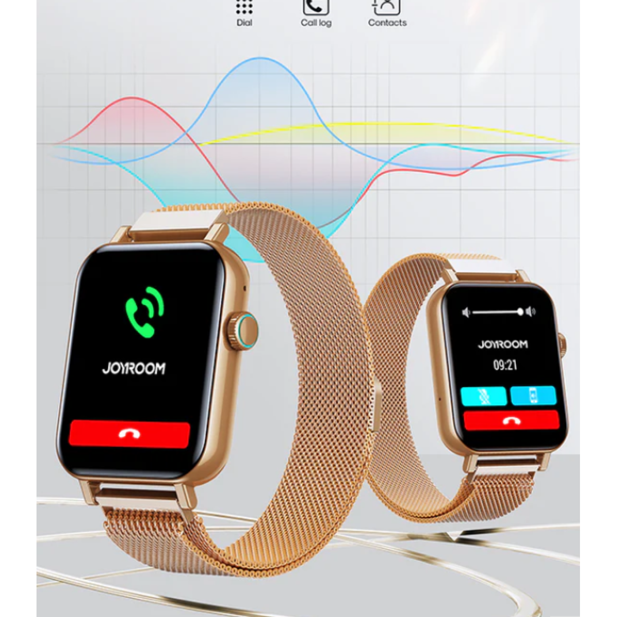 Joyroom Smart Watch Answer & Make Call, Graphite, Rose Gold