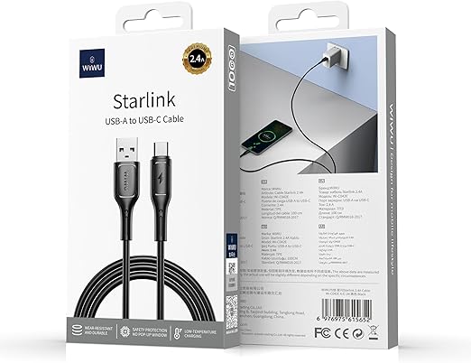 Wiwu Star Link A To C, Black Wiwu Star Link A To C, Black