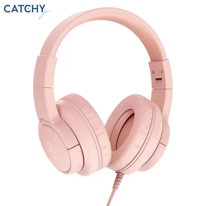 Wiwu Wired Foldable Over-Ear Headset, Pink