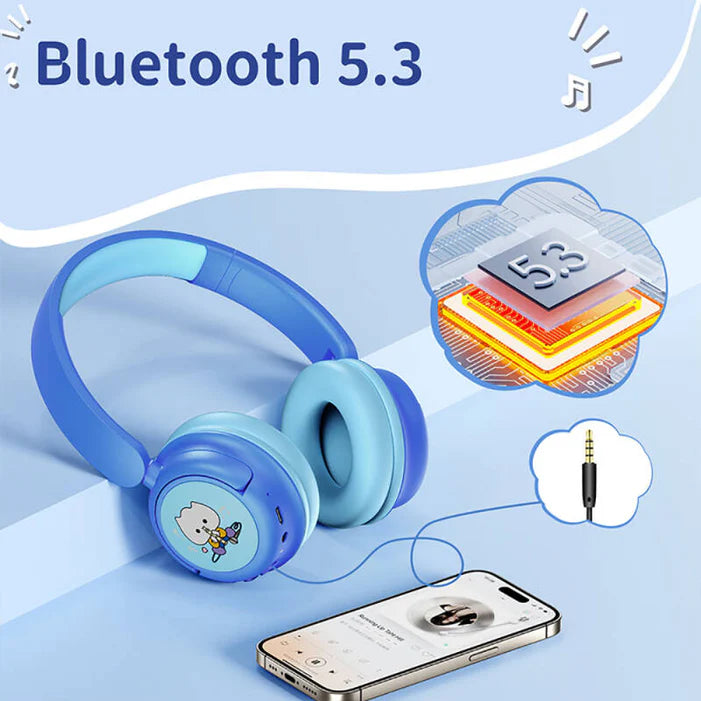 Wiwu Wired & Bluetooth Kids Headset, Multi Color Wiwu Wired & Bluetooth Kids Headset, Multi Color