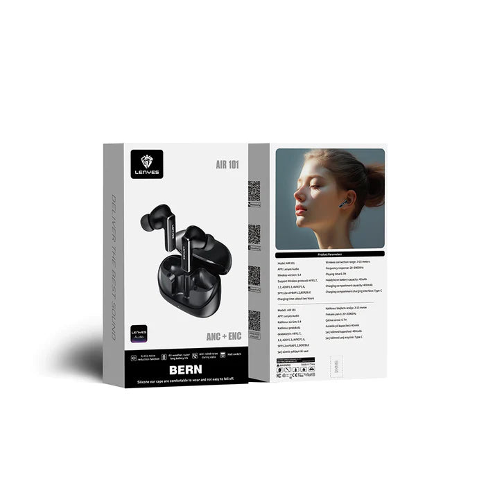 Lenyes Earbuds Anc & Enc Wireless, Black