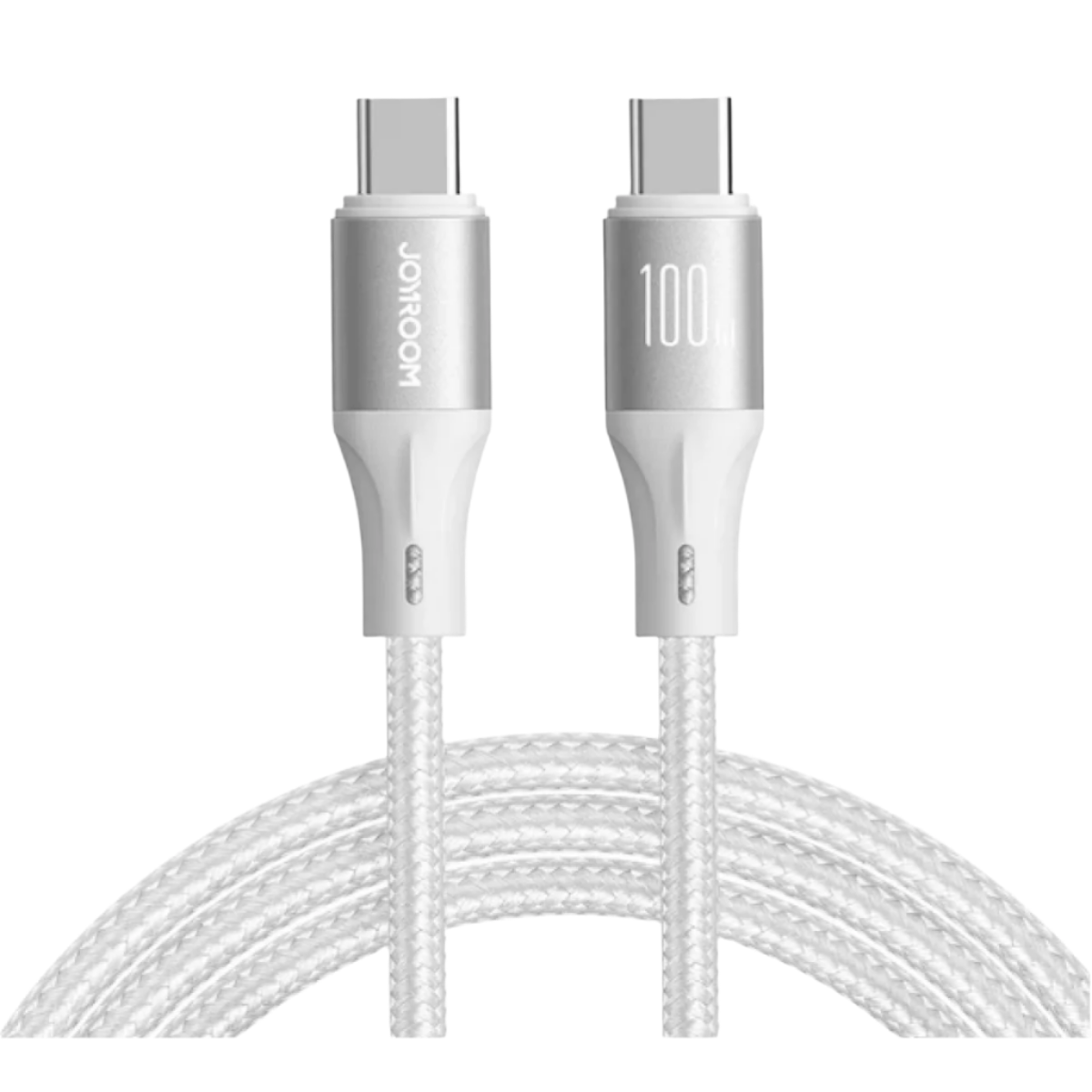 Joyroom Fast Charging Data Cable, Flash Charge Series, Type C to Type C, 1.2Mm, 100Watts, White Joyroom Fast Charging Data Cable, Flash Charge Series, Type C to Type C, 1.2Mm, 100Watts, White