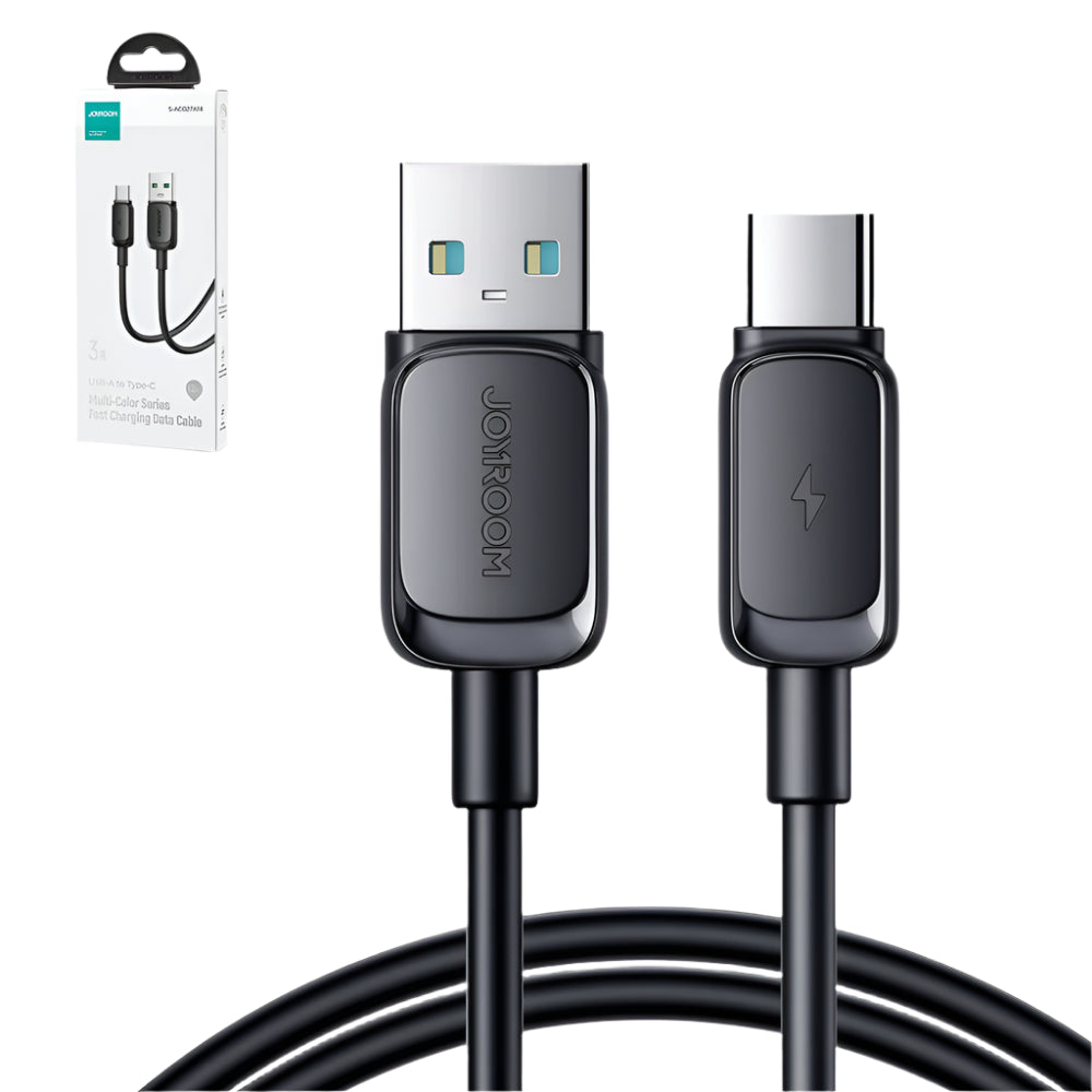 Joyroom Fast Charging Data Cable, USB A to Type C, 1.2Mm, Black Joyroom Fast Charging Data Cable, USB A to Type C, 1.2Mm, Black