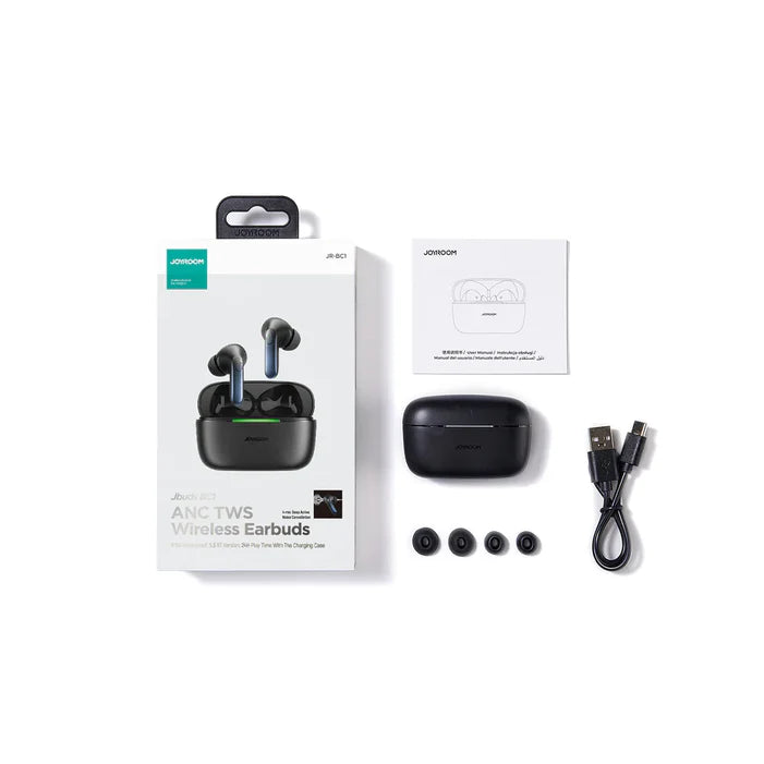 Joyroom Buds Series, True Wireless Anc, Black
