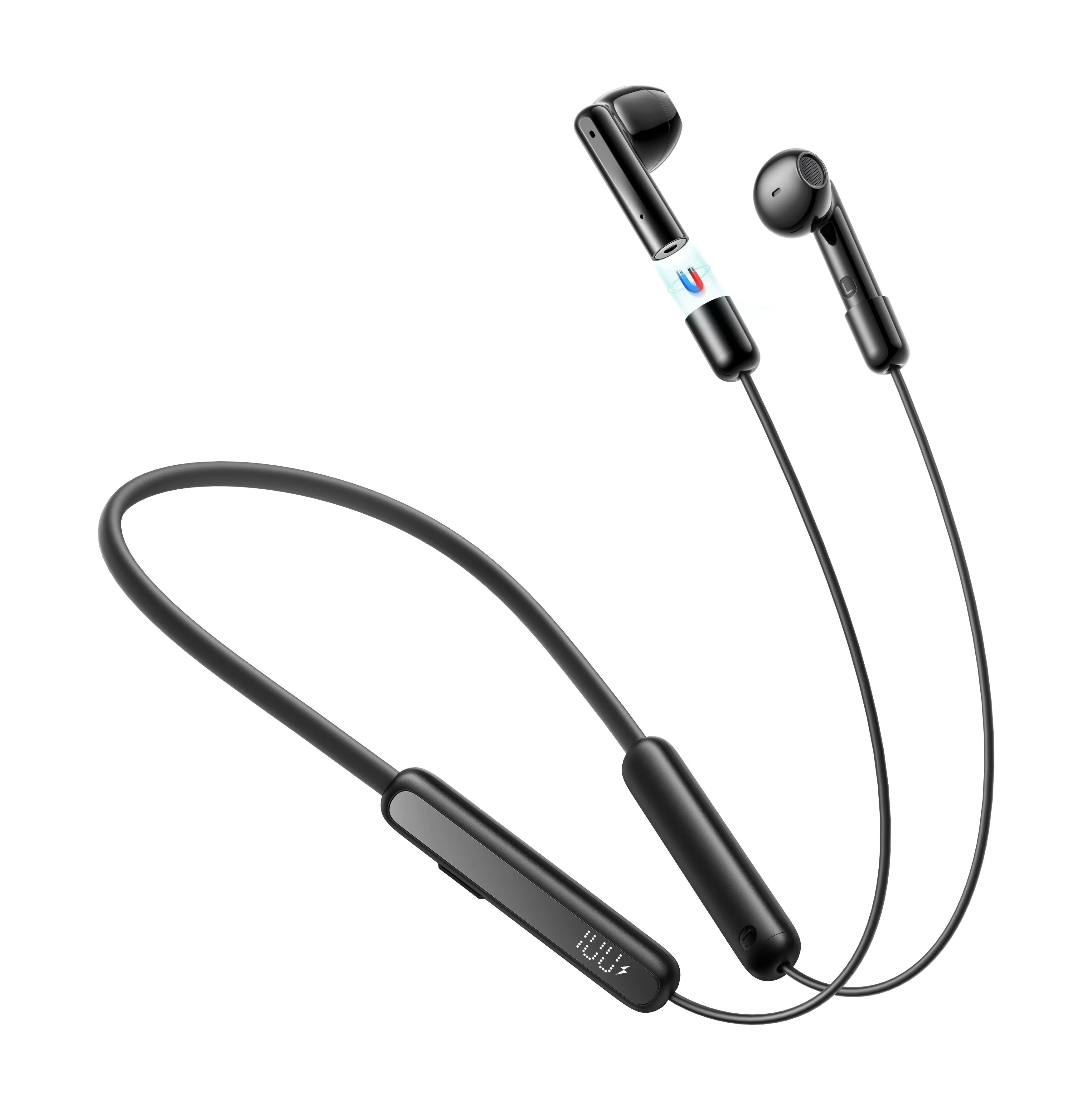 Joyroom Magnetic True Wireless Neckband Headphones Black