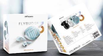 FlyBuds3/HIFUTURE 6+24hours Play time, ENC Enabled, Type C,Bluetooth 5.3, IPX5, Touch Control , 13MM