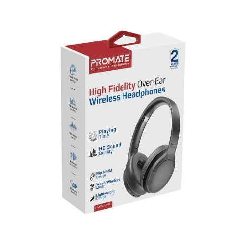 Promate Wireless Headphone, Black Promate Wireless Headphone, Black