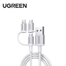 50203/UGREEN 3-in-1 USB2.0-A Multifuntion Cable with Braid  1.5m Cable / Black / N/A