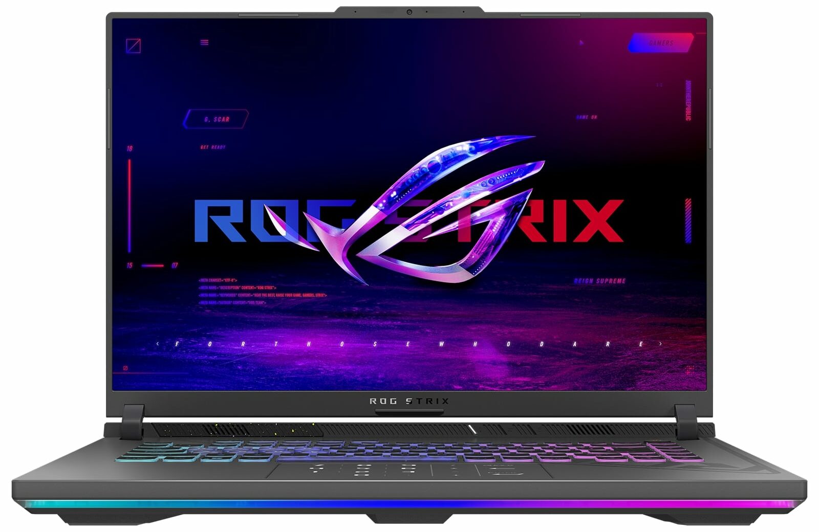 لابتوب ايسوس ROG Strix G16 G614JI-N3263 بمعالج i7-13650HX، ذاكرة 16 جيجابايت DDR5 وقرص 512 جيجابايت، شاشة 16 إنش، ويندوز 11