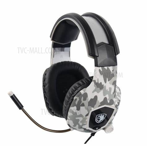 AS-818/SADES PS4 HEADSET SA -818 CAMOUFLAGE HEADPHONE / Black / Wired