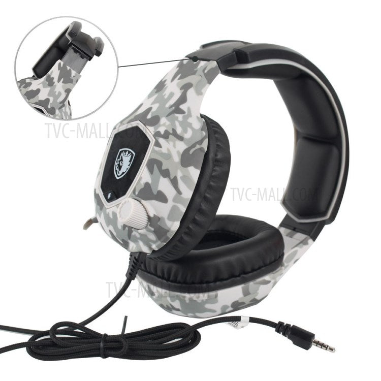 AS-818/SADES PS4 HEADSET SA -818 CAMOUFLAGE HEADPHONE / Black / Wired