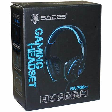 SA-708/SADES PS4 HEADSET SA -708 BLUE Headset / Black / Bluetooth