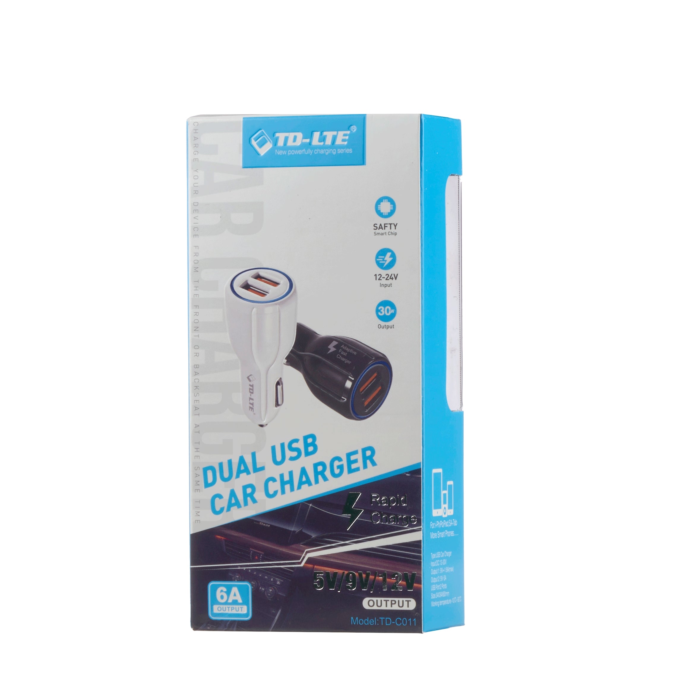 6920150300116/ TD-LTE CAR ARGER C011 S/IP/C S14 Cable / Black / N/A