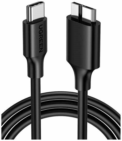 20103/UGREEN 20103 USB-C to Micro B Cable M/M 1m (Black) Cable / Black / N/A