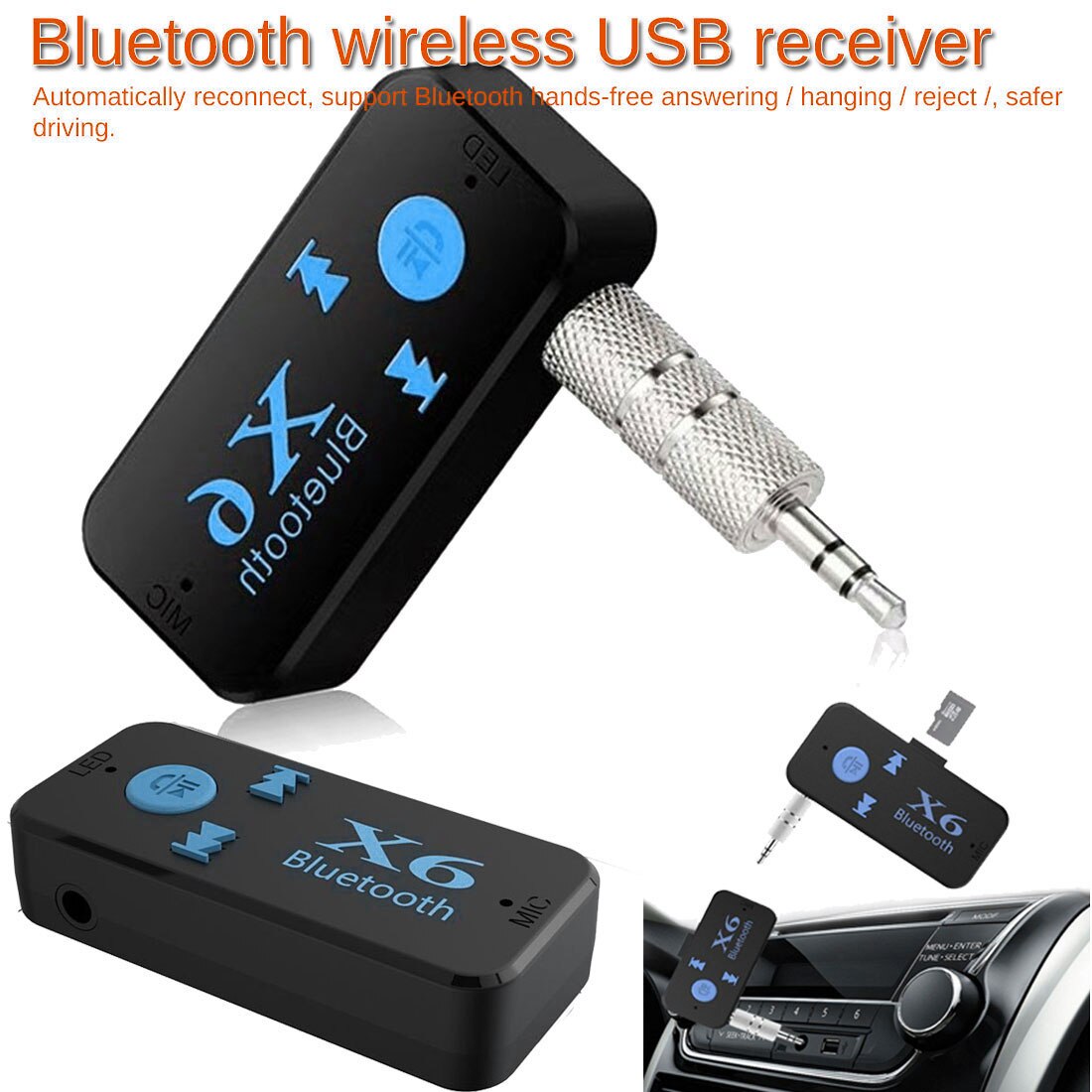 799637948914/ BLUETOOTH RECIVER BT-X6 RECIVER / Black / Bluetooth