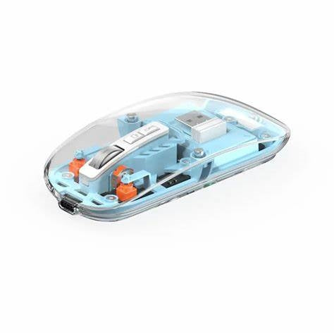 WM105-Blue/WIWU CRYSTAL TRANSPARENT MAGNETIC WIRELESS MOUSE - BLUE MOUSE / Black / WIRELESS