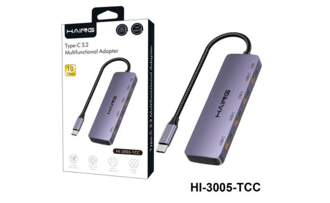 HAING 4-IN-1 Type-C 3.2 Multifunctional Adapter Hub HAING 4-IN-1 Type-C 3.2 Multifunctional Adapter Hub