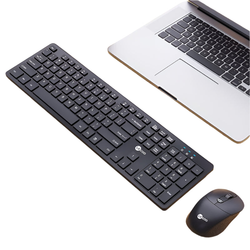 Leco Wireless Kit Keyboard & Mouse KW200, Black Leco Wireless Kit Keyboard & Mouse KW200, Black