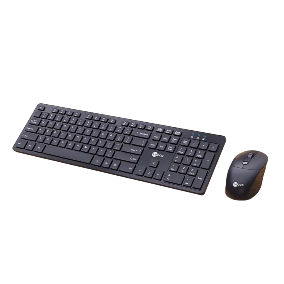 Leco Wireless Kit Keyboard & Mouse KW200, Black