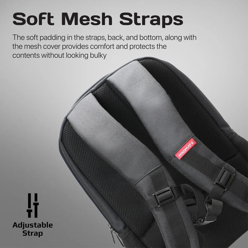 PROMATE SATCHEL-BP SLEEKCOMFORT 15.6" LAPTOP BACKPACK BLACK BLUE