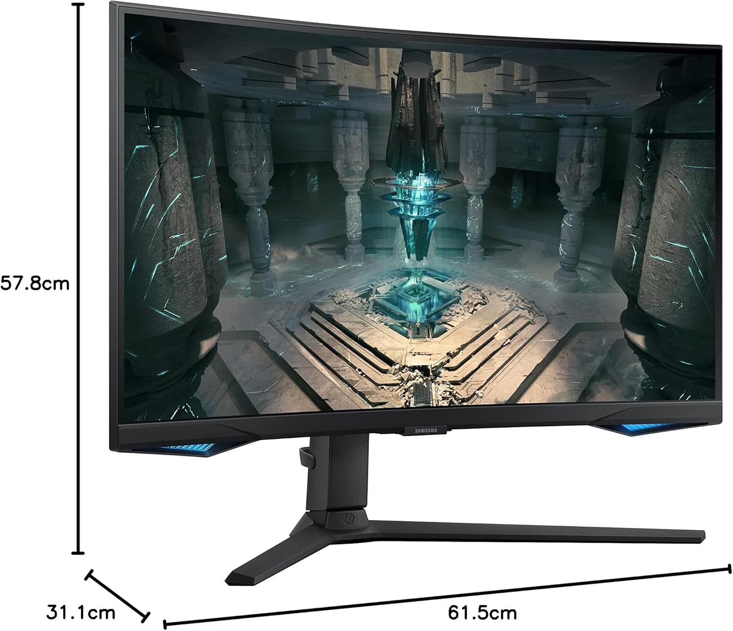 Samsung Gaming Monitor Odyssey G6 Smart Tizen 27Inch, Curved Monitor, 2K 240Hz